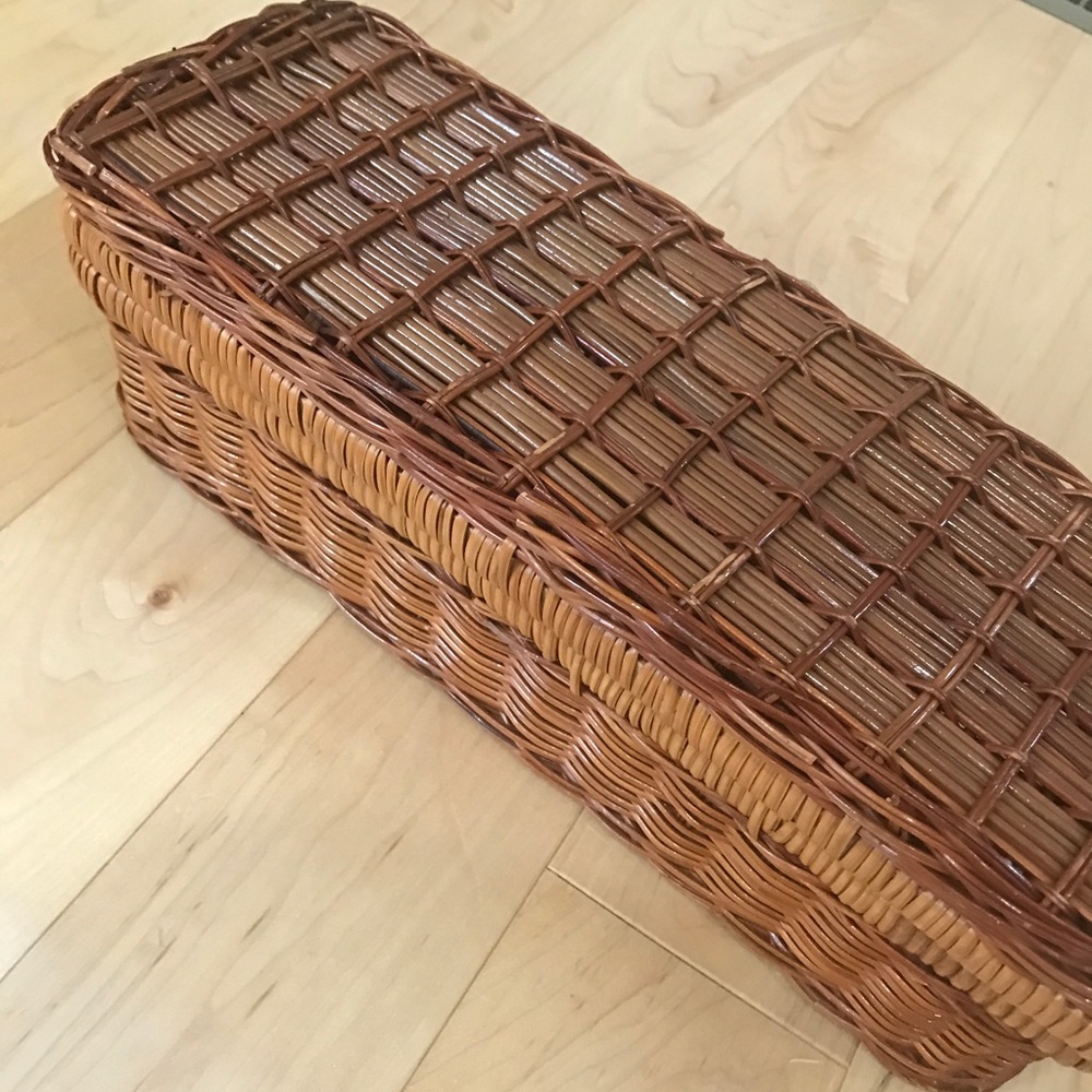 Wicker wine bottle basket - Picture 7 of 8